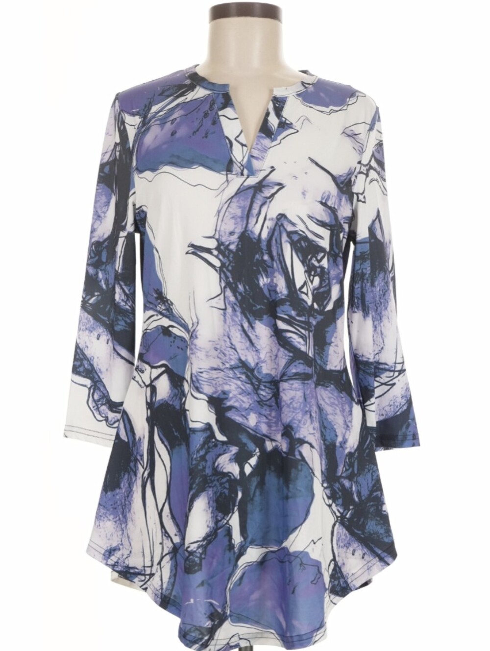 Lily by Firmiana Abstract Print Tunic - Med - NWT